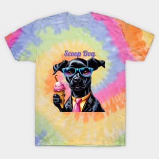 Black Lab Scoop Dog T-Shirt